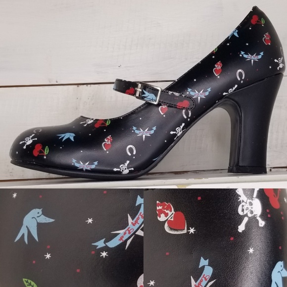 T.U.K. Shoe High Heel Babytoe Babydoll Black NWOT Tuk High Heel Sandles